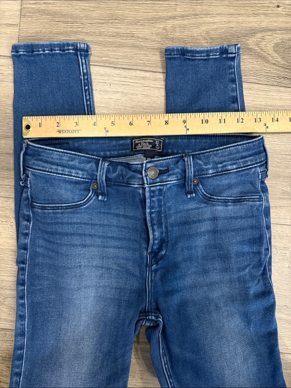 Abercrombie & Fitch Harper Low Rise Jean Leggings Skinny Jeans 27 4R - Picture 3 of 8
